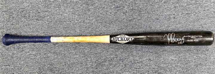 Yasiel Puig signed Los Angeles Dodgers Game Used Personal Bat ~ JSA