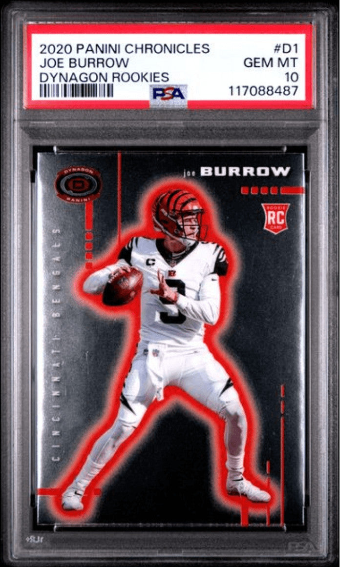 Graded 2020 Panini Chronicles Joe Burrow #D1 Dynagon RCs RC Card PSA 10