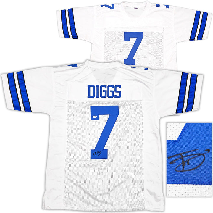 Dallas Cowboys Trevon Diggs Autographed Signed White Jersey PSA/DNA
