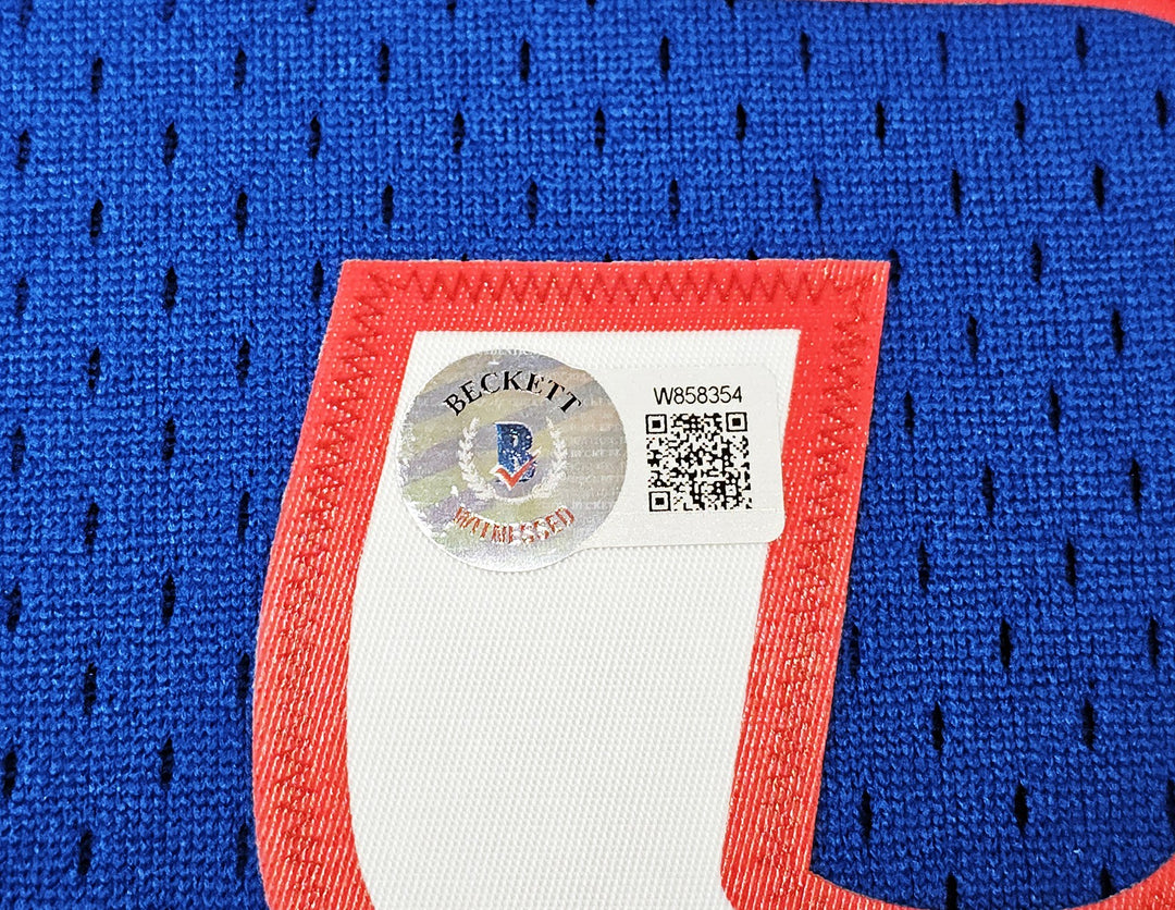 76ers Allen Iverson Auto Blue AUTH Mitchell Ness 99 HWC Swingman Jersey L BAS