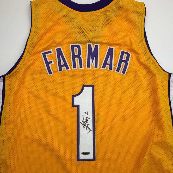 Autographed/Signed Jordan Farmar Los Angeles Jersey Upper Deck UDA COA