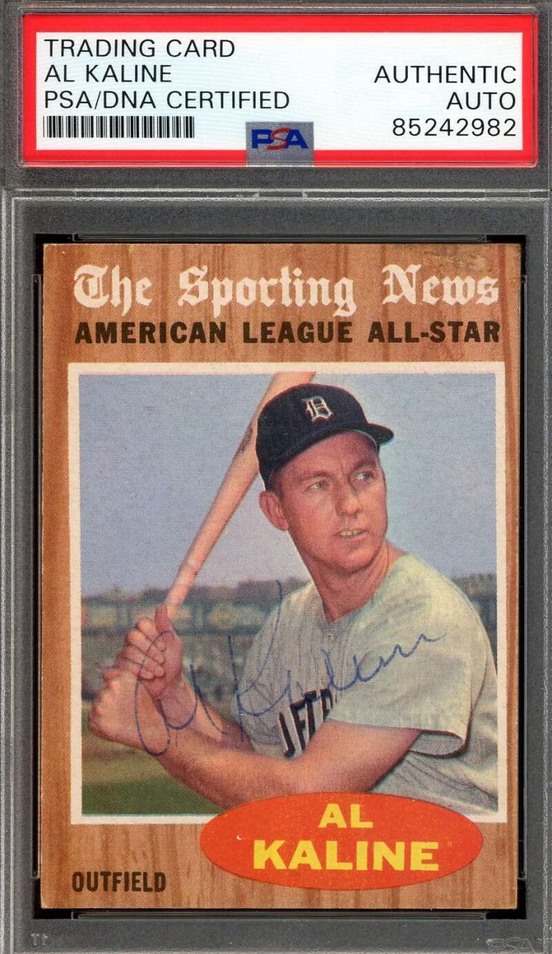 Al Kaline PSA DNA Vintage Signed 1962 Topps All Star Autograph