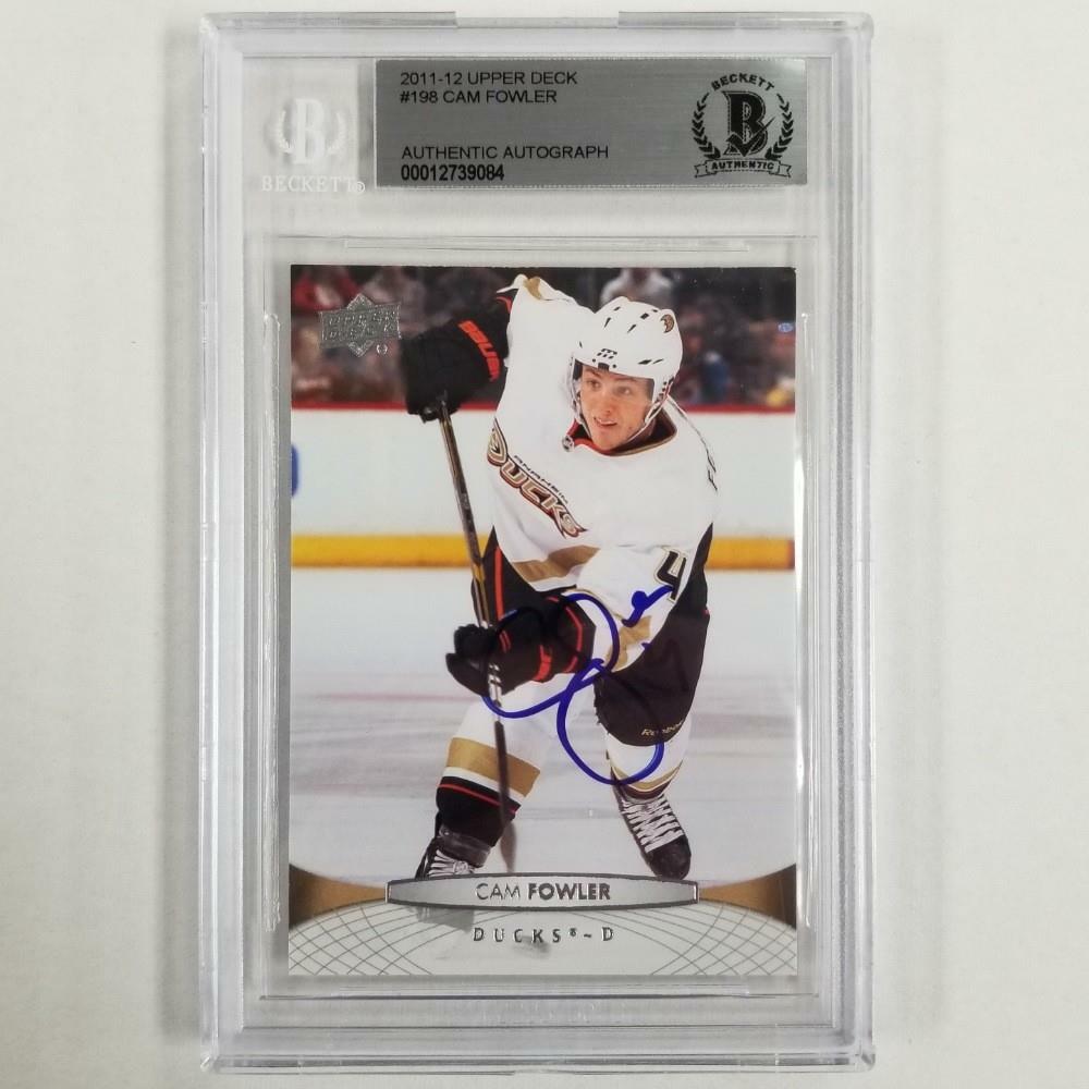 Cam Fowler signed 2010-11 Upper Deck #198 Ducks Autograph ~ BAS BGS
