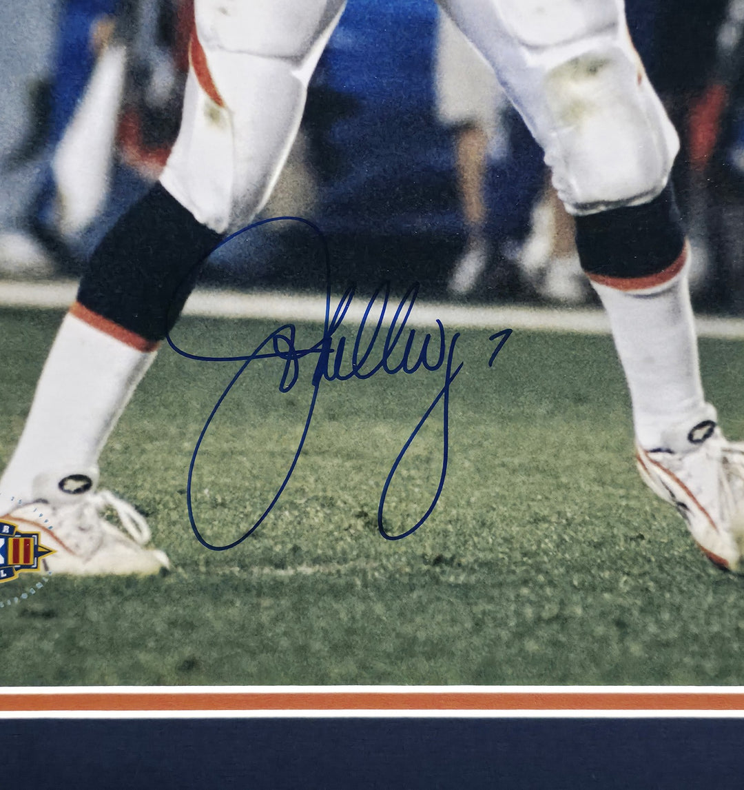 John Elway Signed Framed 16x20 Photo Denver Broncos Beckett QR