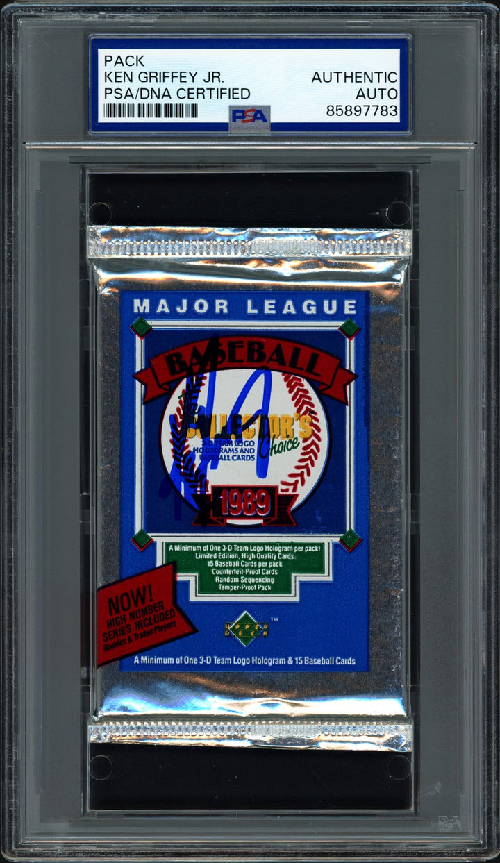 Ken Griffey Jr. Signed 1989 Upper Deck Low Series Card Pack PSA/DNA