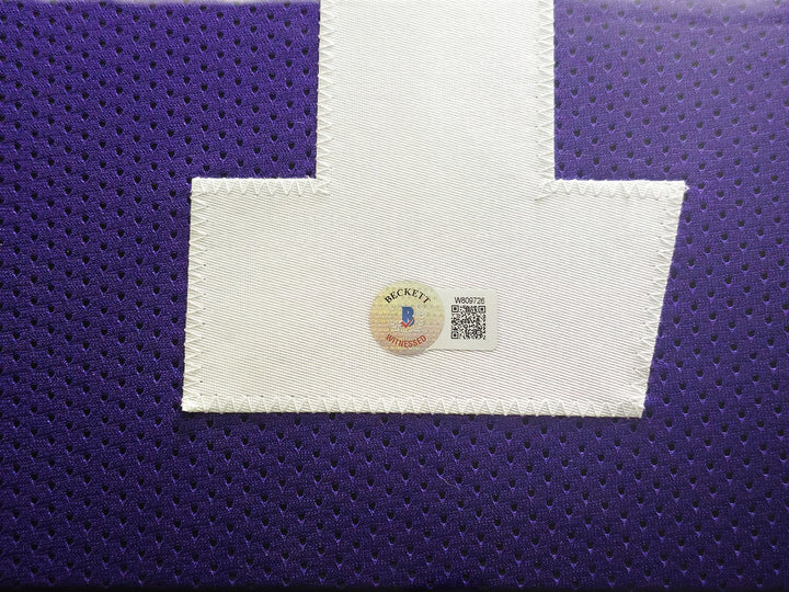 Washington Huskies Rome Odunze Signed Framed Purple Jersey Beckett BAS Witness