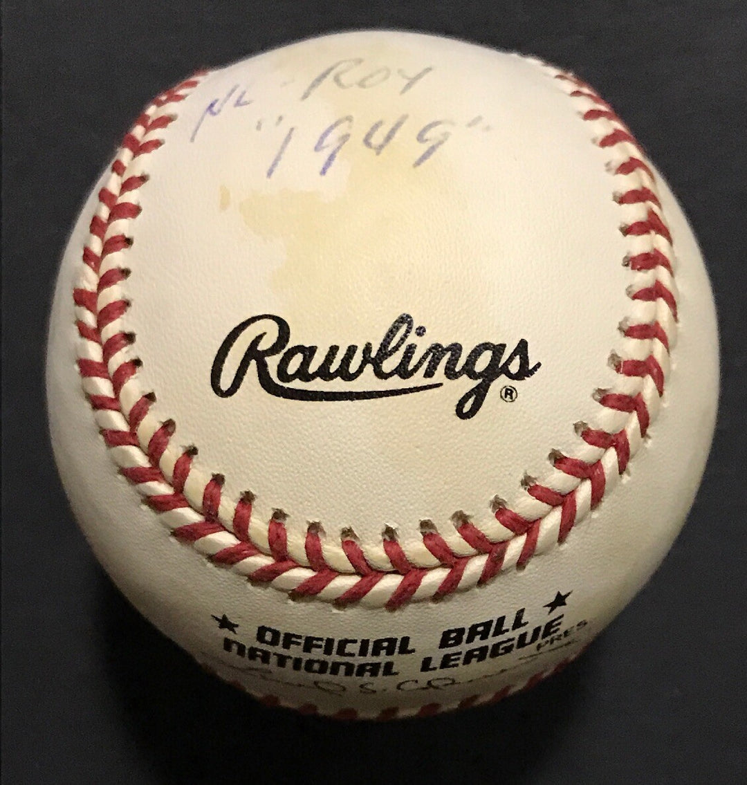 Don Newcombe Signed Official NL Stat Baseball Auto Dodgers MVP ROY #36 PSA COA