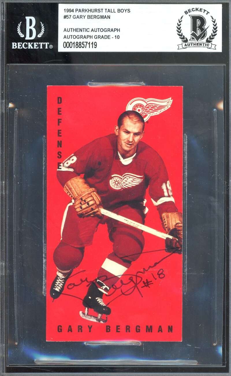Gary Bergman Gem Mint 10 Beckett BAS Signed 1994 Parkhurst Tall Boys Autograph