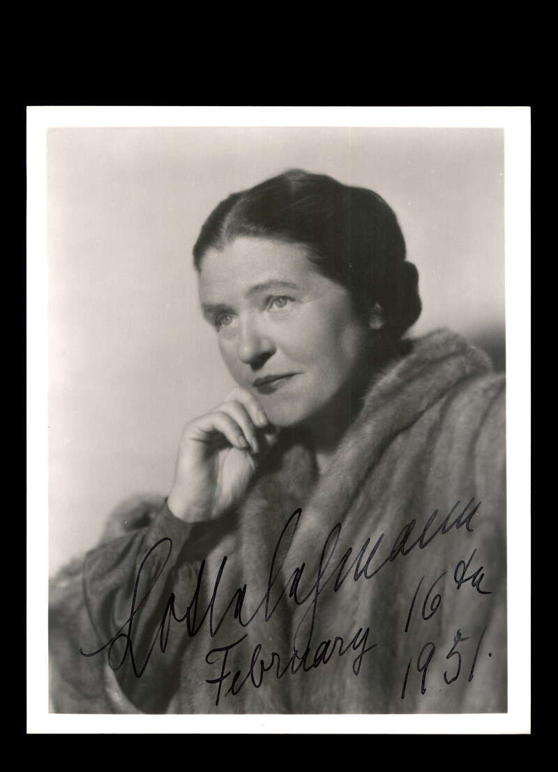 Lotte Lehman JSA Loa Signed 8x10 Photo Autograph