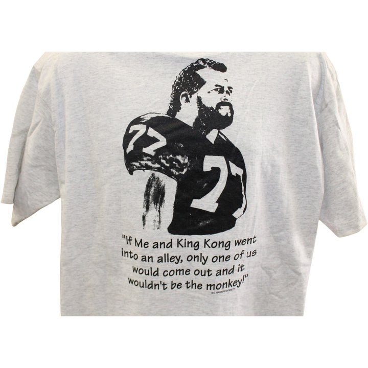 Lyle Alzado Oakland Raiders King Kong Alley Size XL White Mens T-Shirt 55504