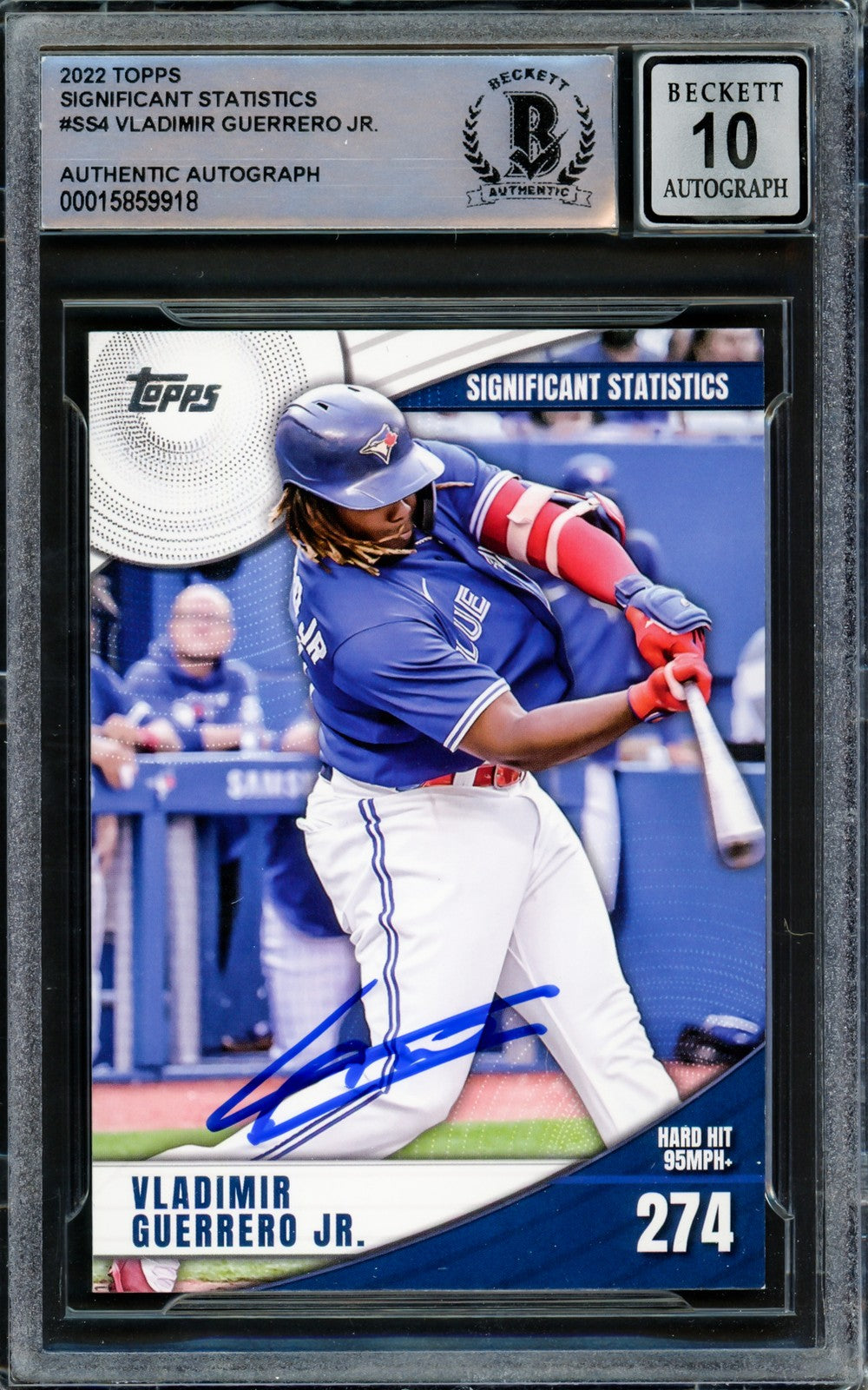 Vladimir Guerrero Jr. Signed 2022 Topps Significant Statistics Card #SS-4