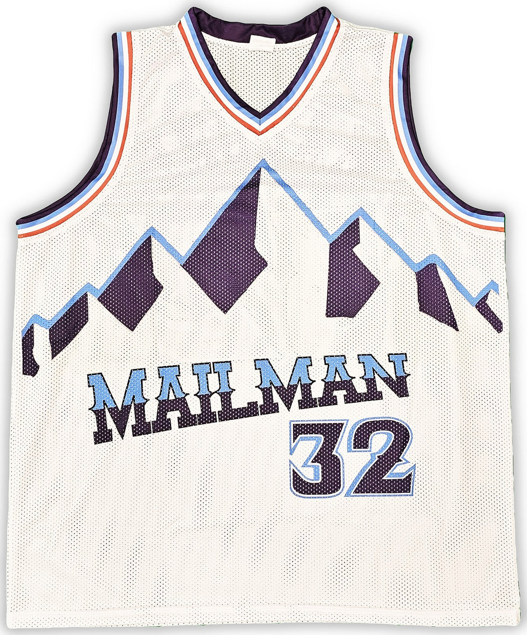 Utah Jazz Karl Malone Autographed Signed White Jersey JSA