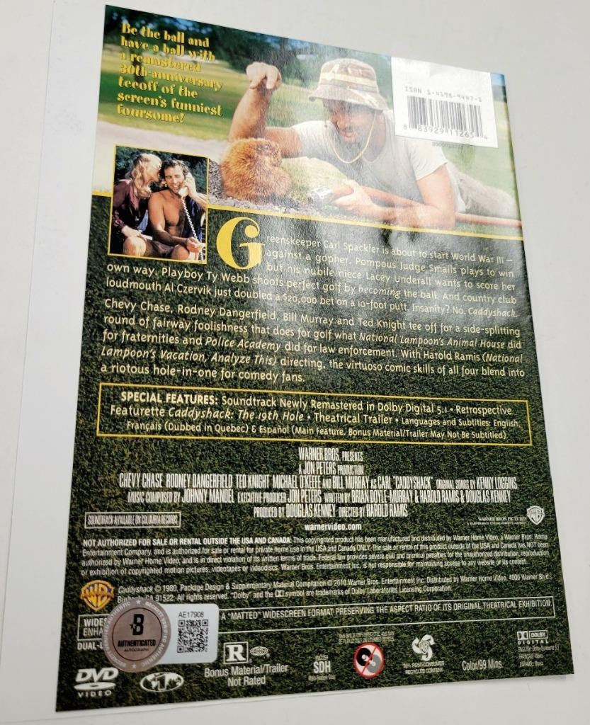 Bill Murray signed Caddyshack DVD Cover autograph ~ Beckett BAS