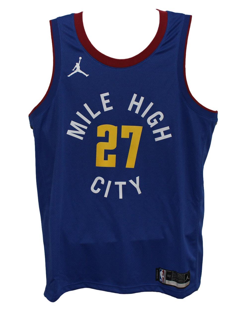Jamal Murray Autographed Denver Nuggets Blue Dri-Fit XL Jersey FAN 39645