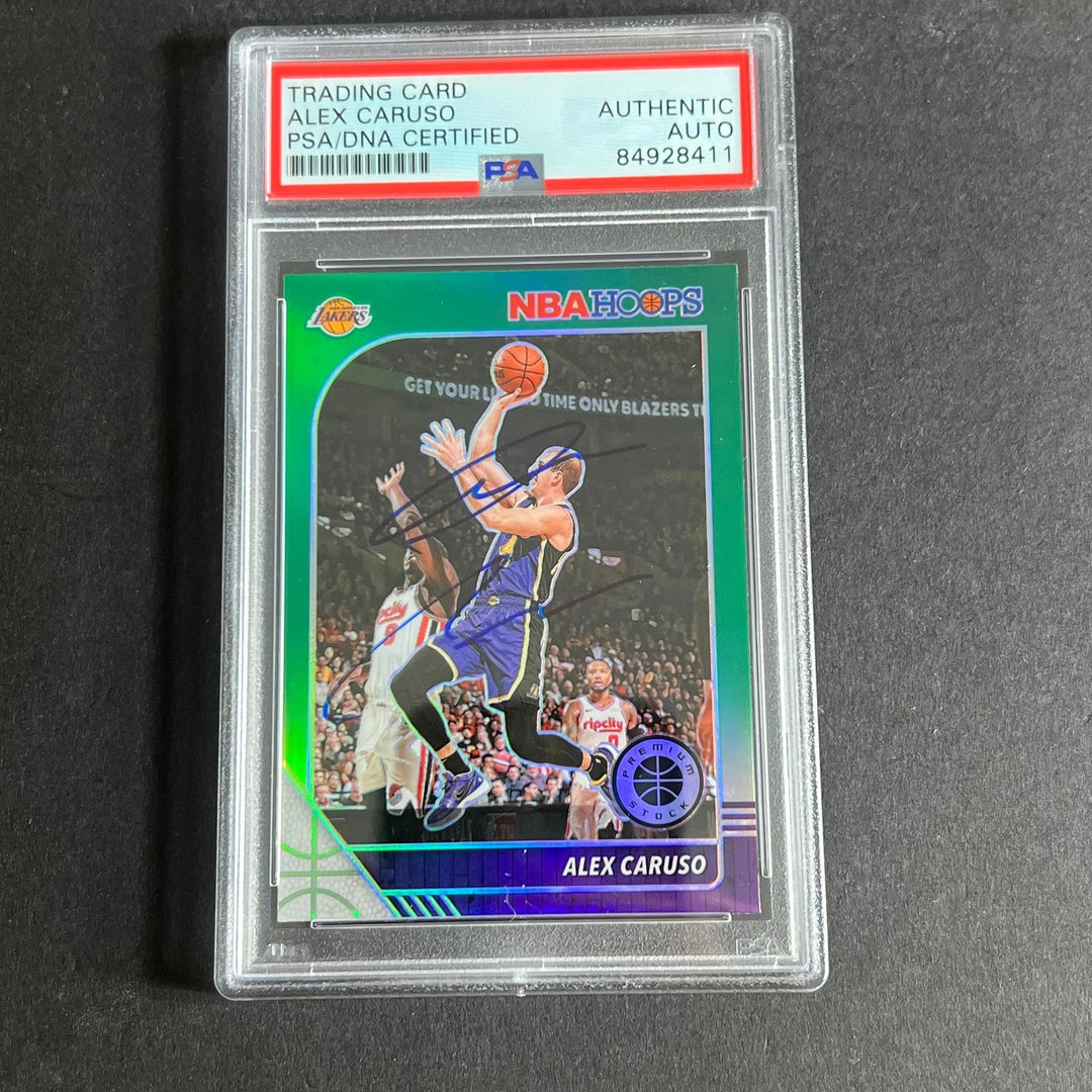2019-20 NBA Hoops #5 Alex Caruso Signed Card AUTO PSA Slabbed Lakers