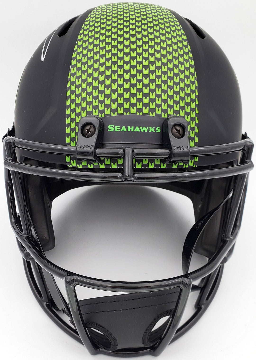 Russell Wilson Signed Seahawks Eclipse Black Full Size Speed Replica Helmet In