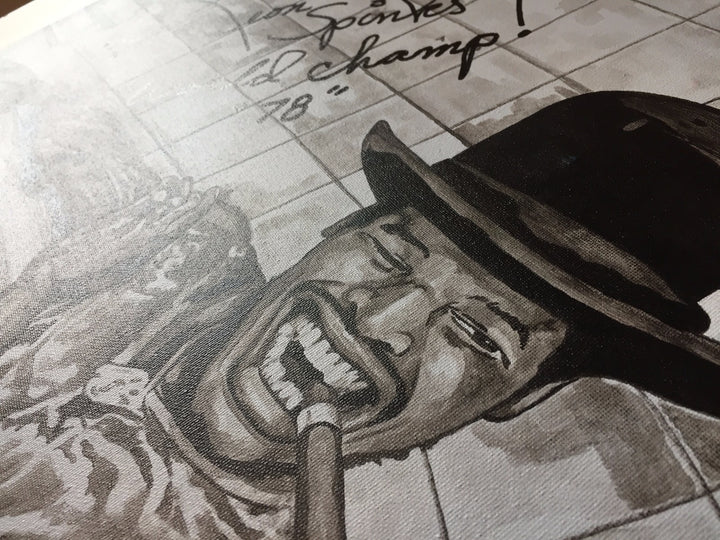 Leon Spinks Signed Original Art Work 1/1 Hand Painting COA Autograph Canvas