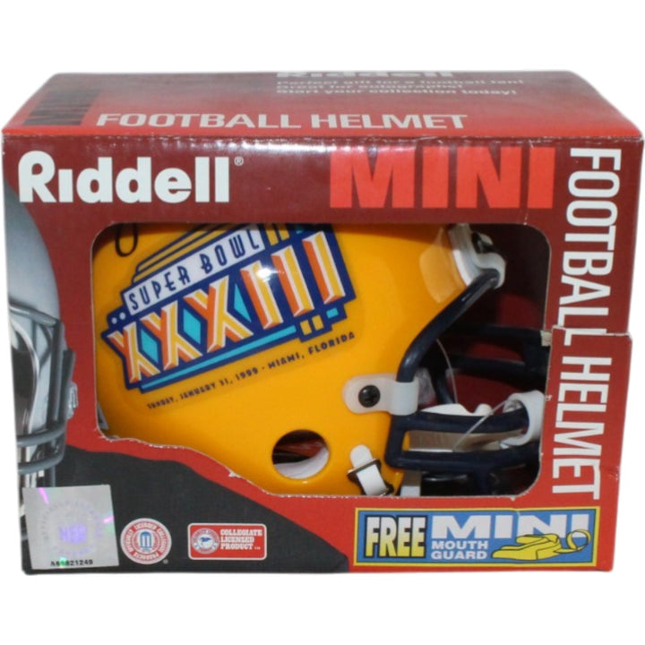 John Elway Signed Denver Broncos Super Bowl XXXIII Mini Helmet Beckett W 55209