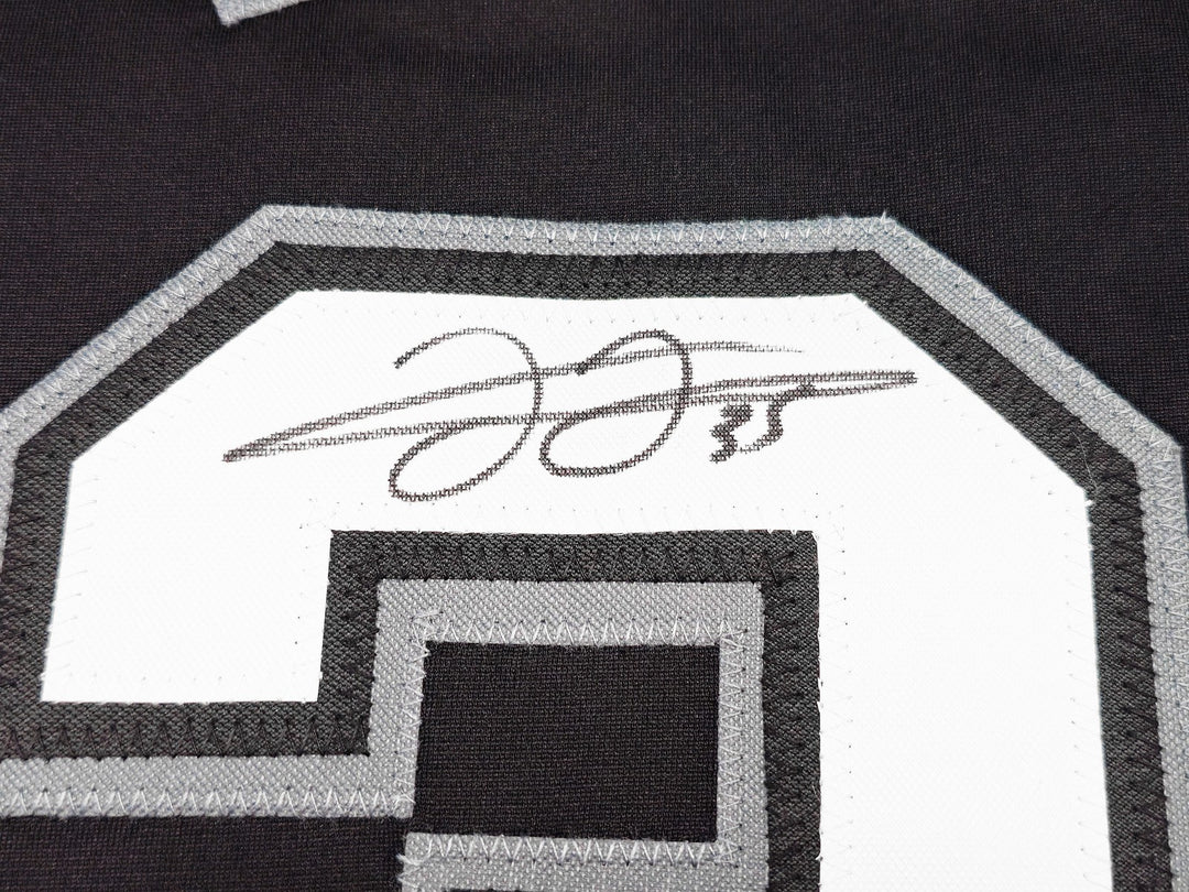 Chicago White Sox Frank Thomas Signed Black Jersey Beckett Wit