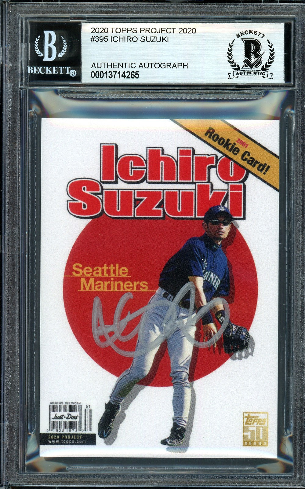 Ichiro Suzuki Auto Signed Topps Project 2020 Don C Card 395 Silver #5/10 Beckett