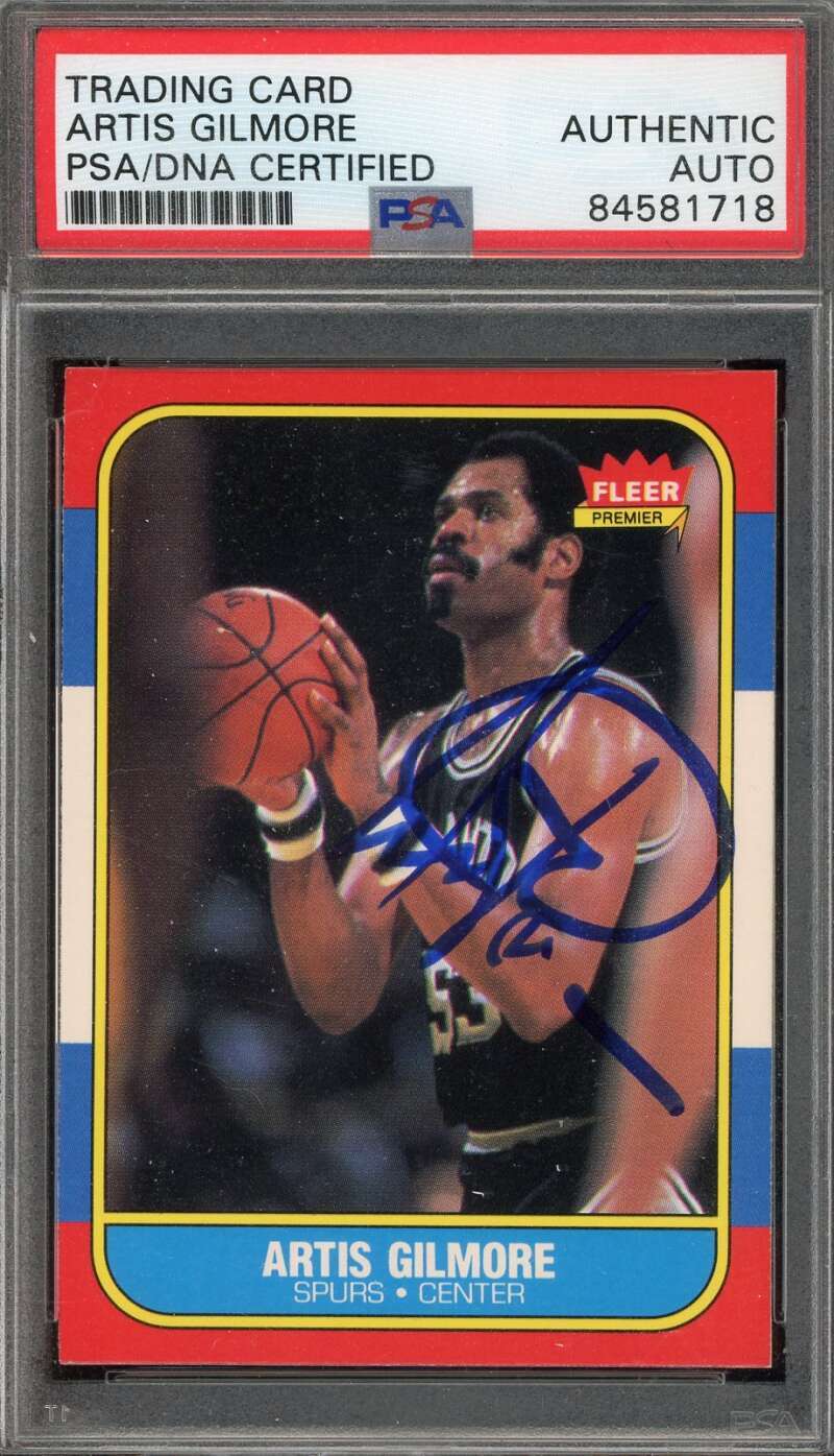 Artis Gilmore PSA DNA Signed 1986 Fleer Autograph