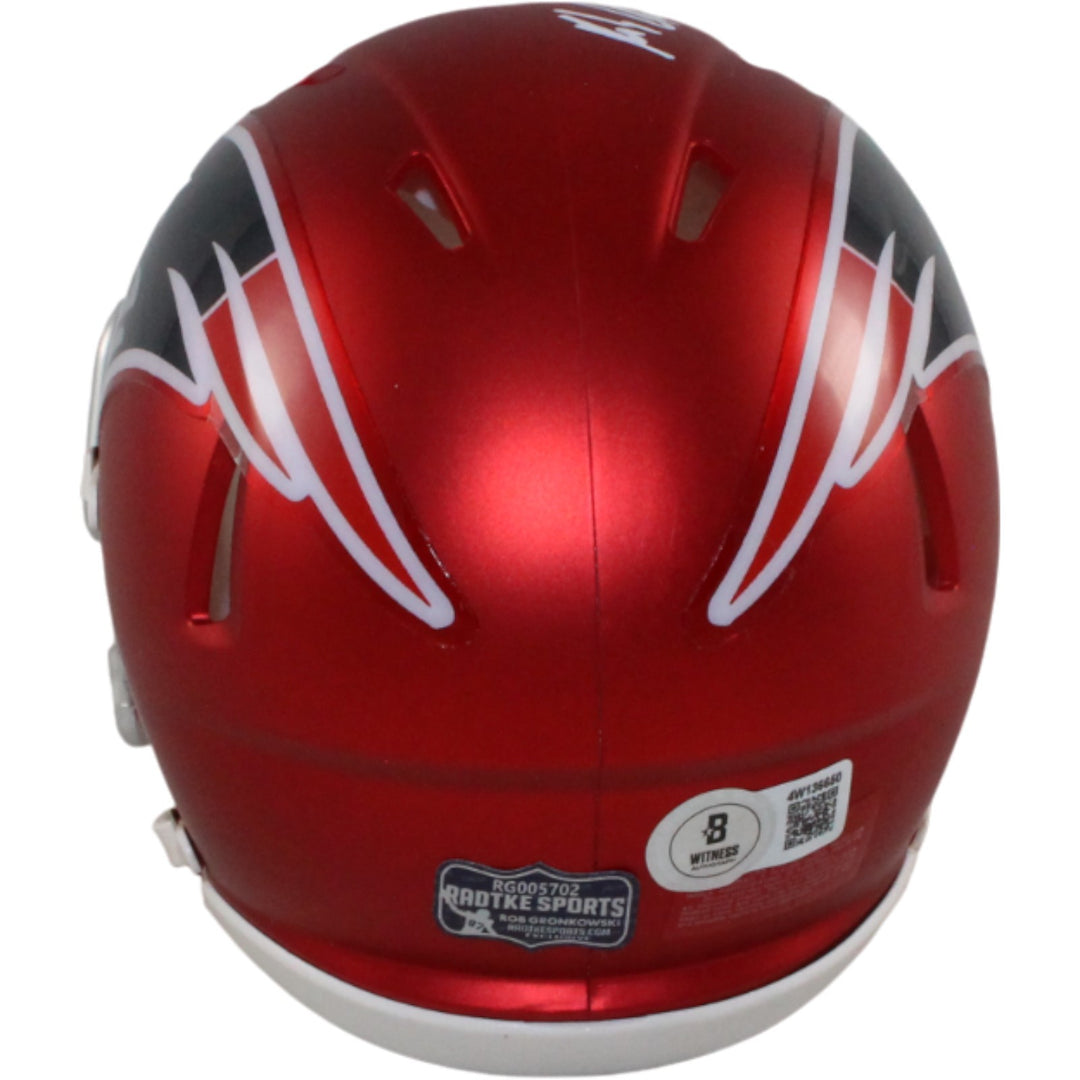 Rob Gronkowski Autographed New England Patriots Blaze Mini Helmet Beckett 54748
