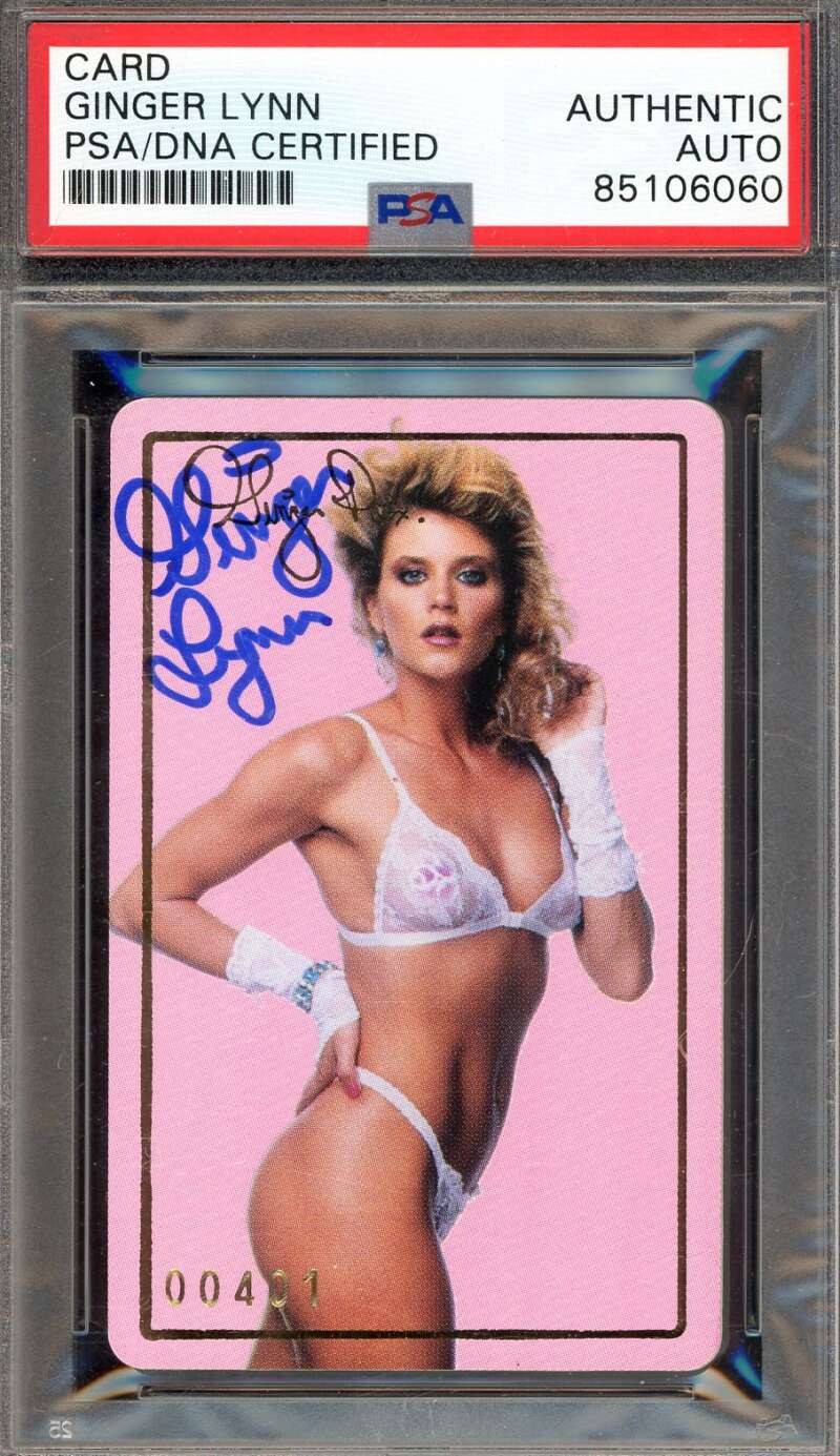 Ginger Lynn PSA DNA Coa Signed Trading Card Autograph