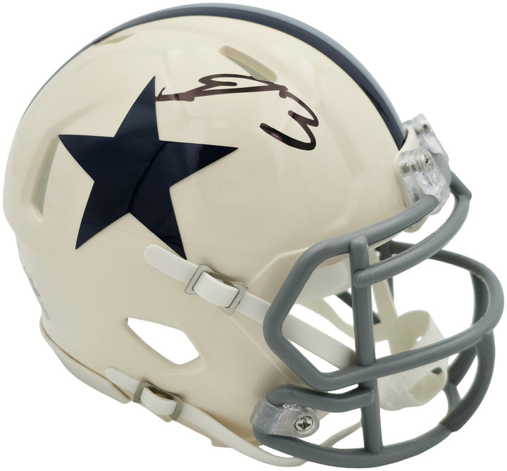 George Pickens Signed Dallas Cowboys Cream Retro Speed Mini Helmet JSA Witness