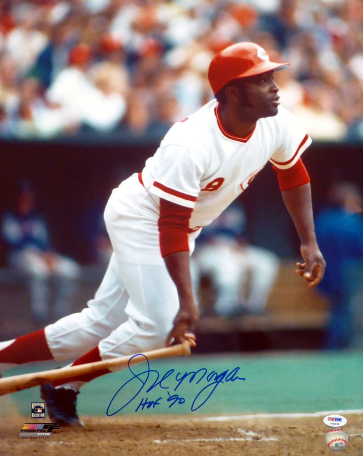 Joe Morgan Autographed Signed 16x20 Photo Cincinnati Reds "HOF 90" PSA/DNA