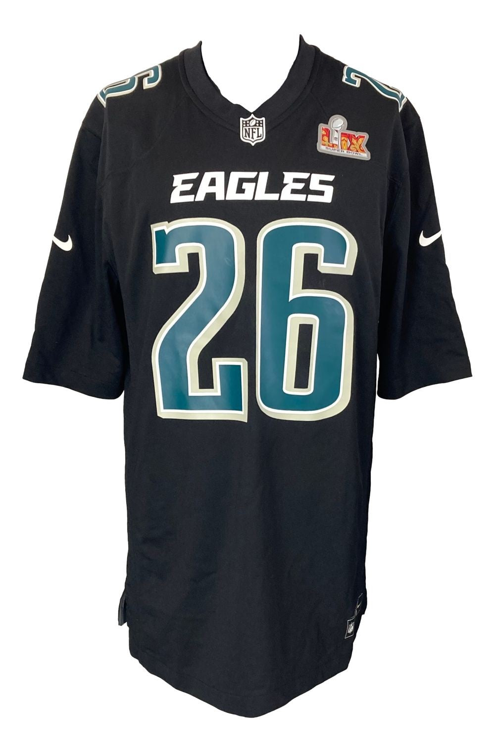 Saquon Barkley Signed Philadelphia Eagles Super Bowl 59 LIX Black Nike Jersey