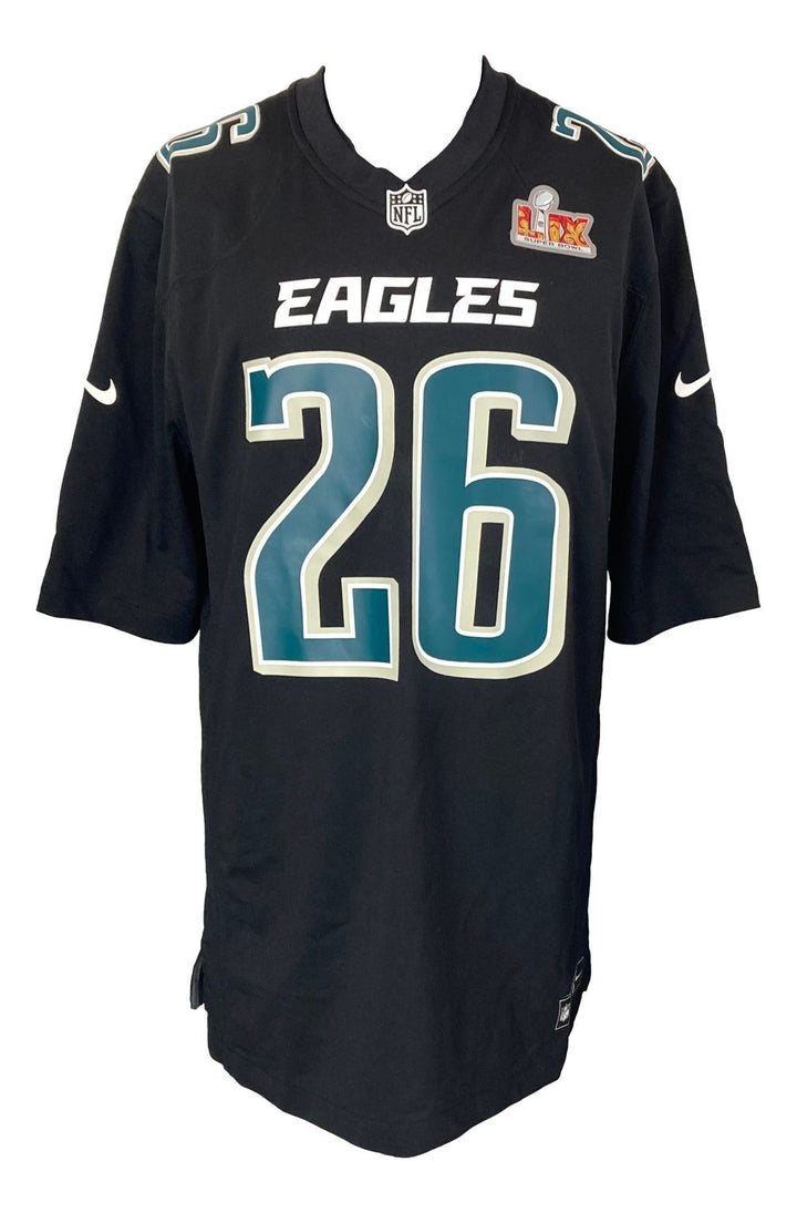 Saquon Barkley Signed Philadelphia Eagles Super Bowl 59 LIX Black Nike Jersey