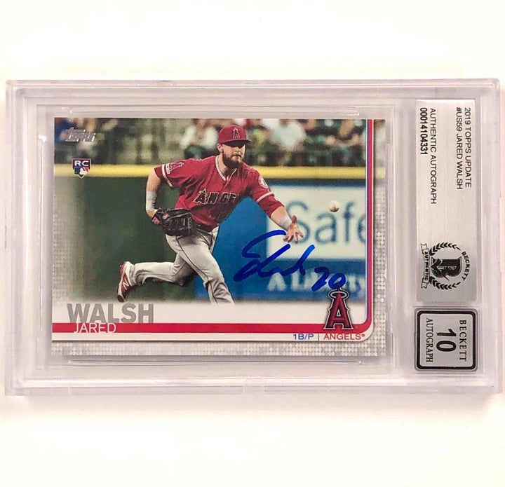 Jared Walsh autograph signed 2019 Topps Update US59 RC rookie BAS BGS 10 Auto