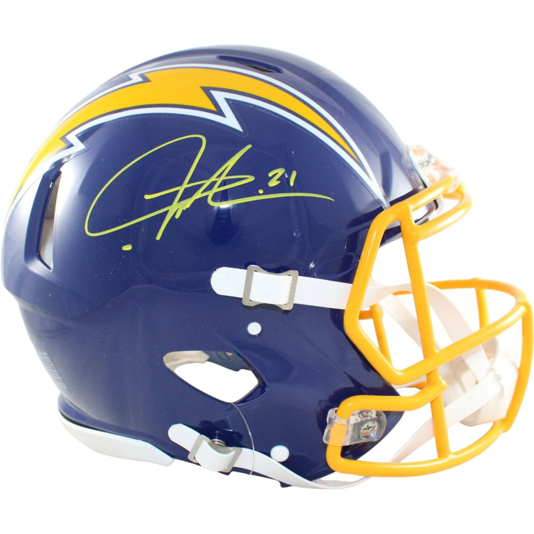 LaDainian Tomlinson Signed San Diego Chargers Helmet Proline 74-85 TB BAS 58738