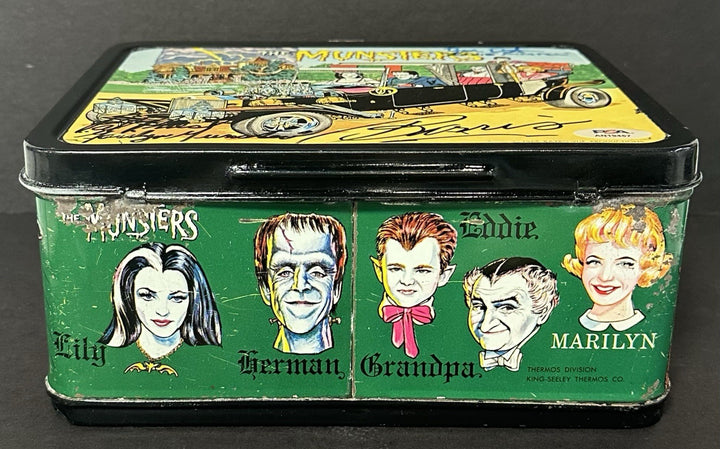 The Munsters Signed Kayro 1965 Lunchbox Pat Priest Butch Patrick Barris Auto Psa