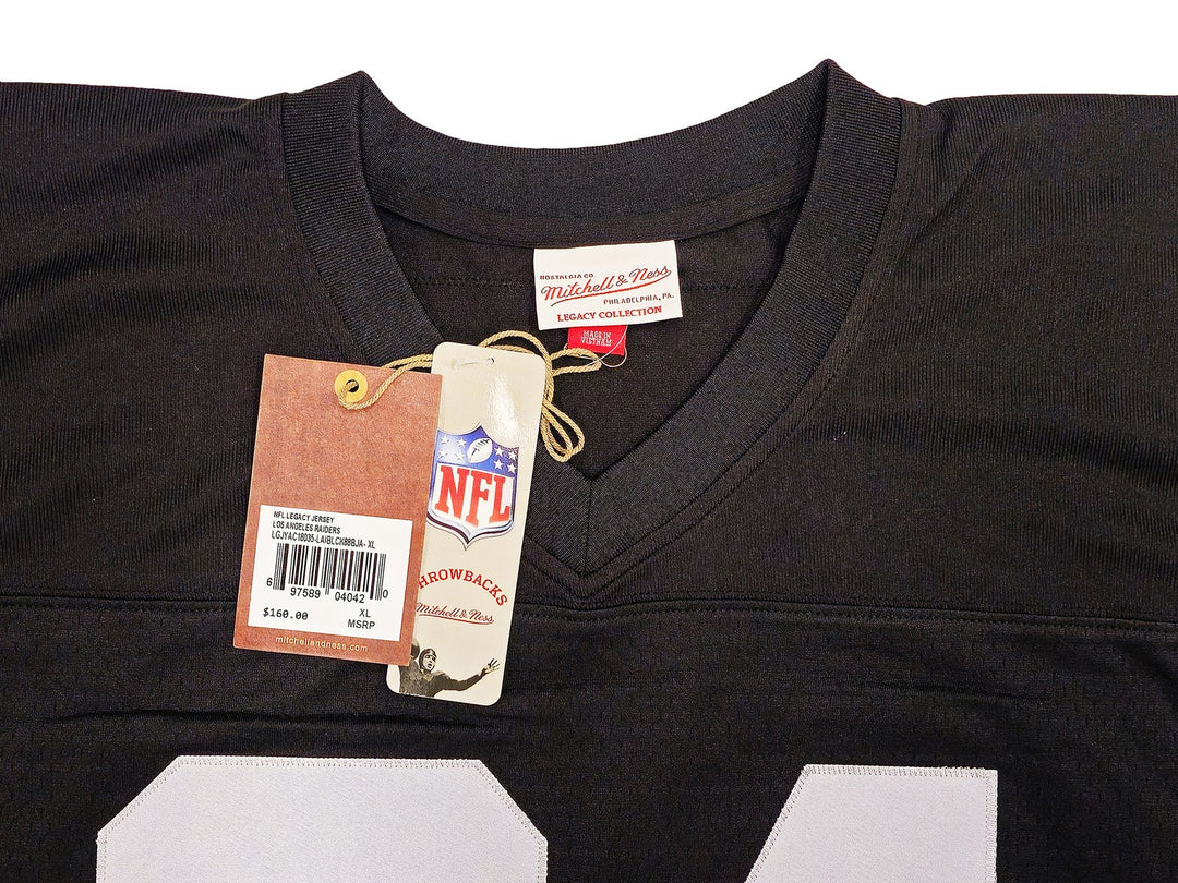 Raiders Bo Jackson Auto Black Authentic Mitchell Ness Throwback Jersey Sz XL BAS