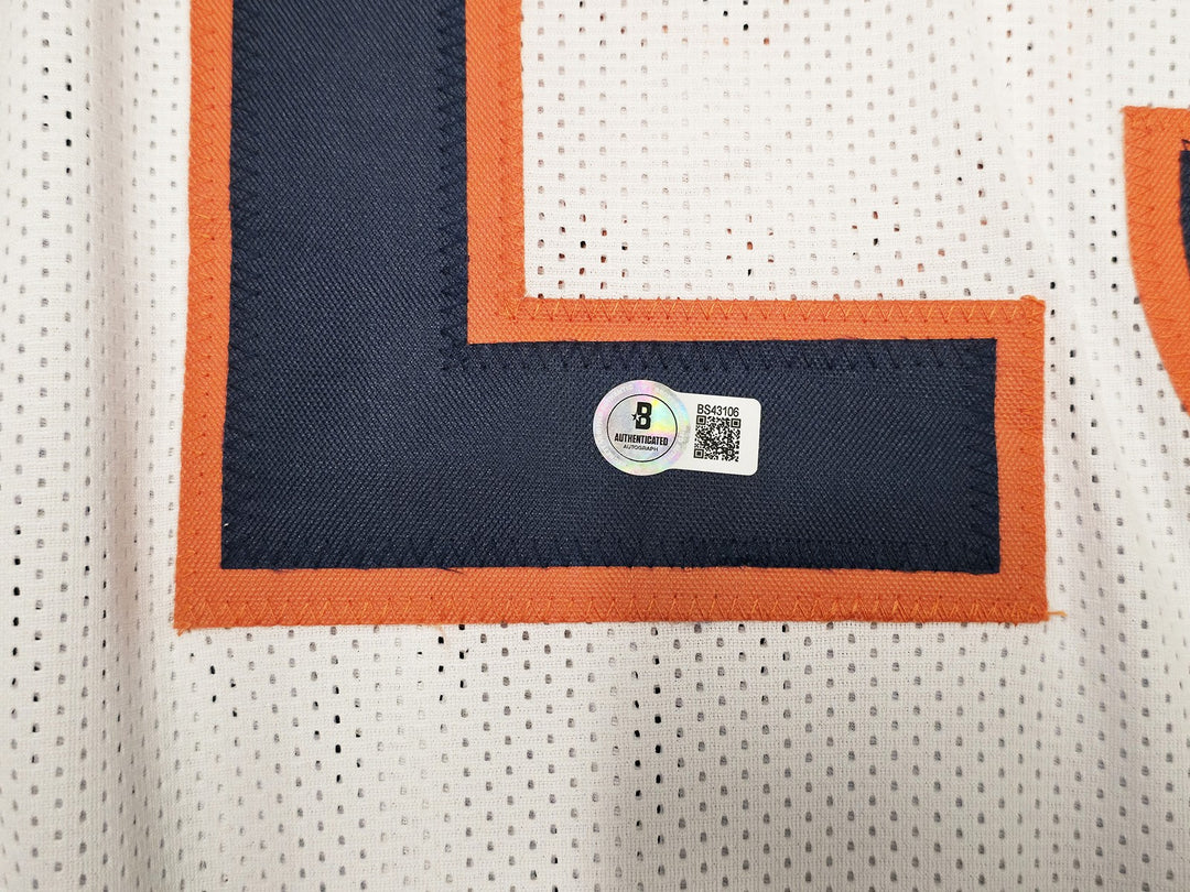 Chicago Bears Devin Hester Autographed Signed White Jersey Beckett BAS QR