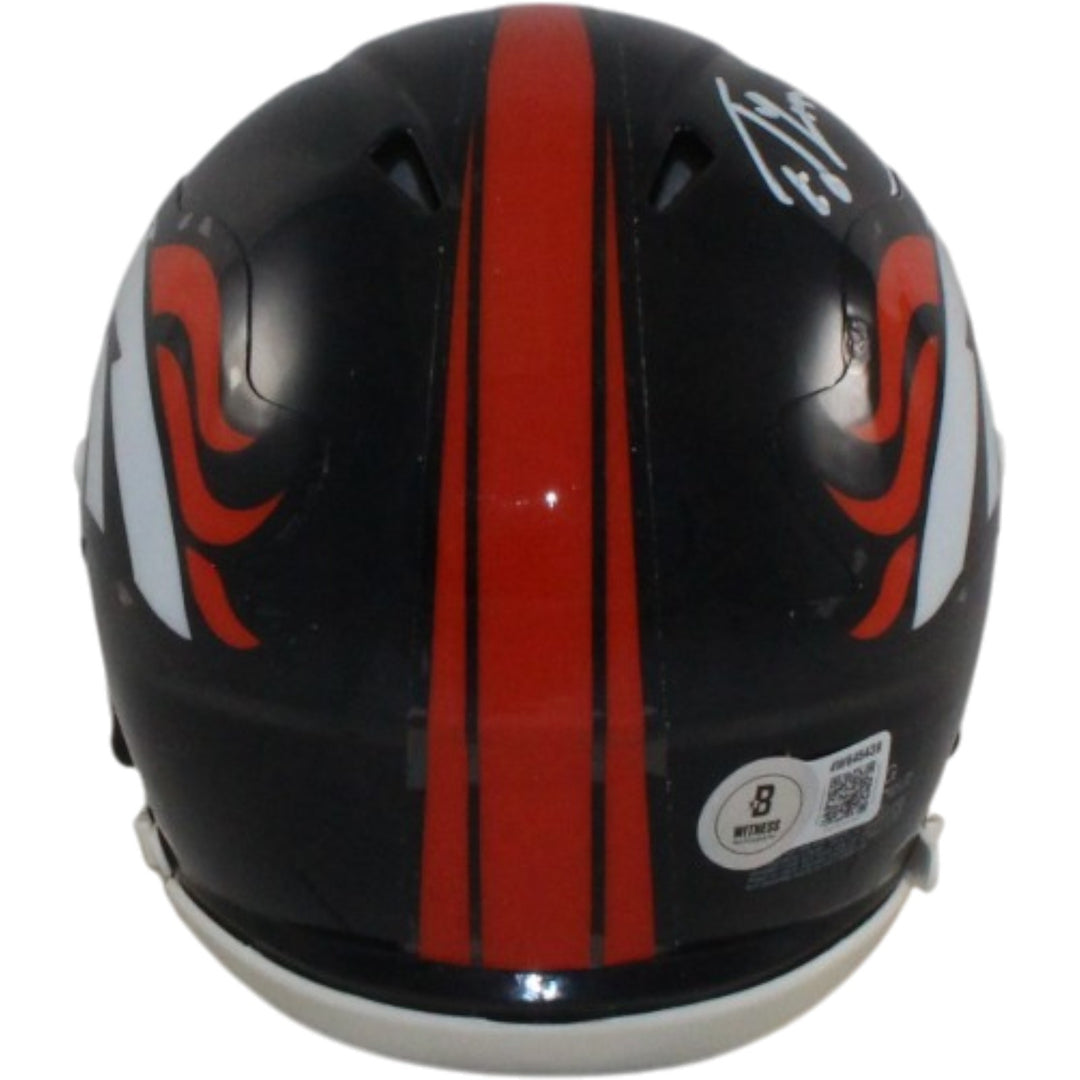 Ed McCaffrey Autographed Denver Broncos TB 97-23 Mini Helmet Beckett 56388