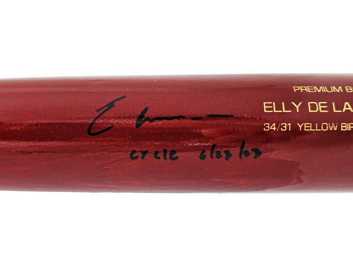 Elly De La Cruz Signed Red B45 Player Model Bat Reds "Cycle 6/23/23" Beckett Wit