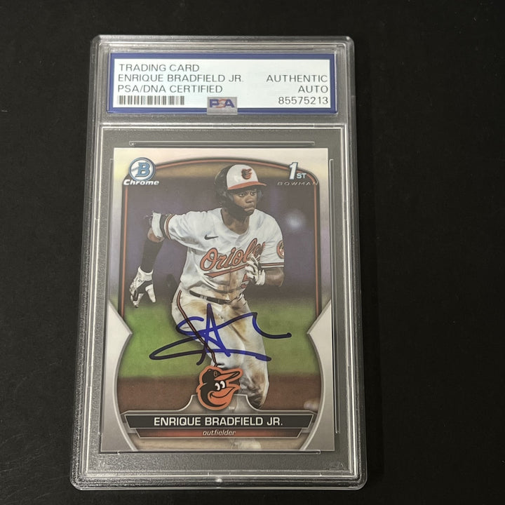 2023 Bowman Chrome #BDC-188 Enrique Bradfield Jr. signed card PSA Auto A