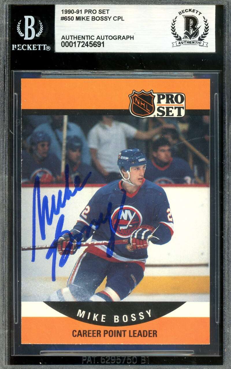 Mike Bossy Beckett BAS Signed 1990-91 Pro Set Autograph