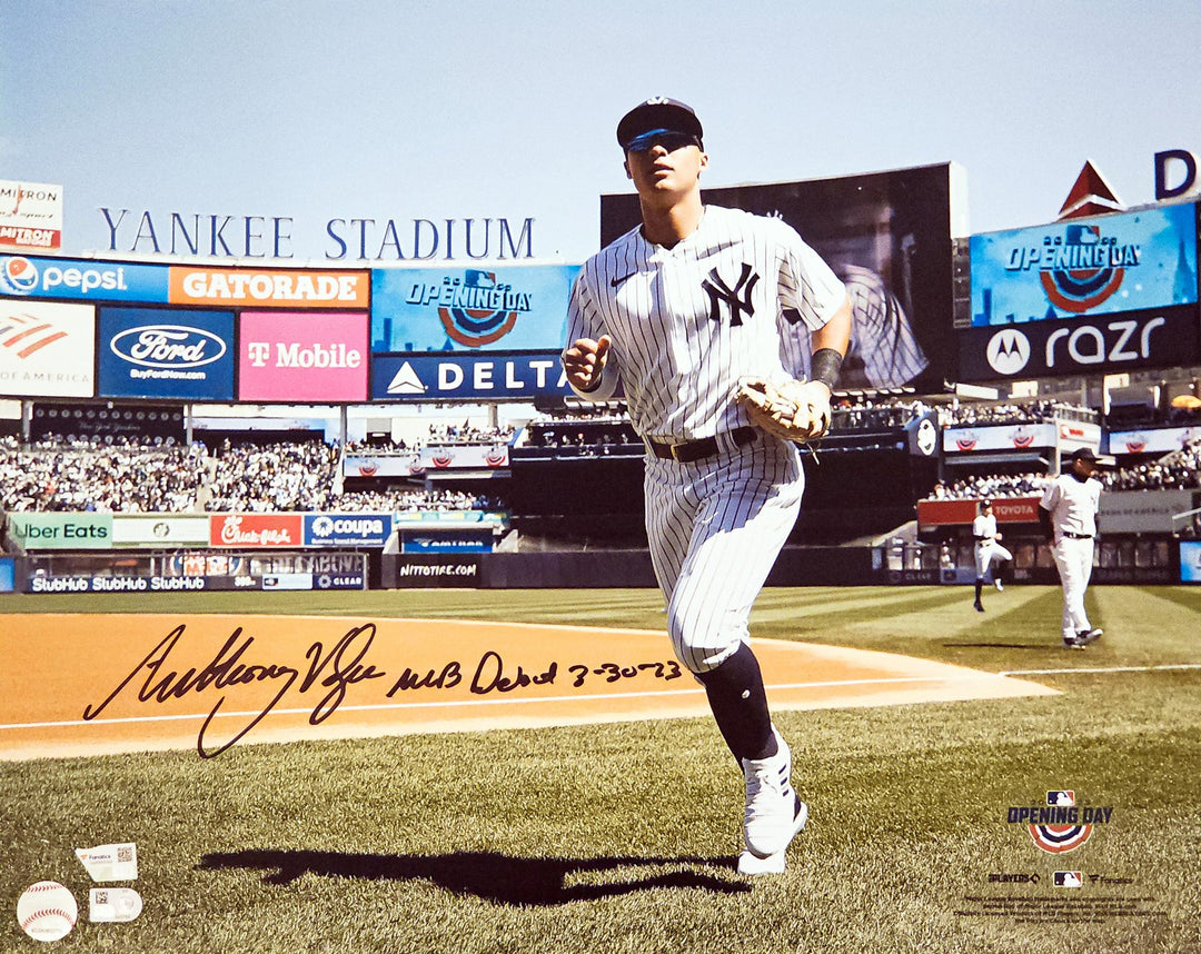 Anthony Volpe Signed 16x20 Photo Yankees "MLB Debut 3-30-23" Fanatics Holo