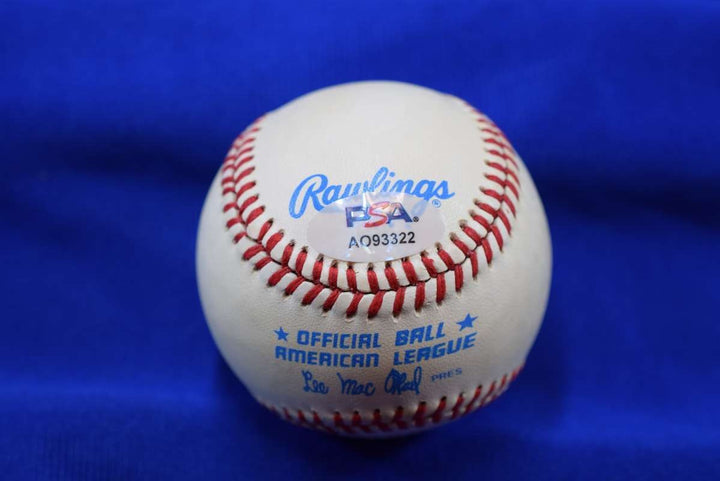 Enos Slaughter PSA DNA Autograph Mac Phail American League Signed Baseball