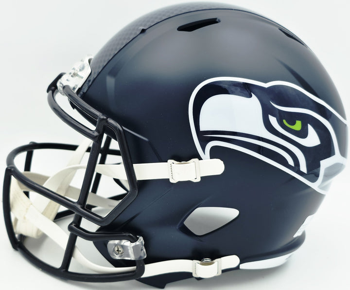Sam Darnold Signed Seahawks Blue Full Size Speed Replica Helmet Beckett Witness