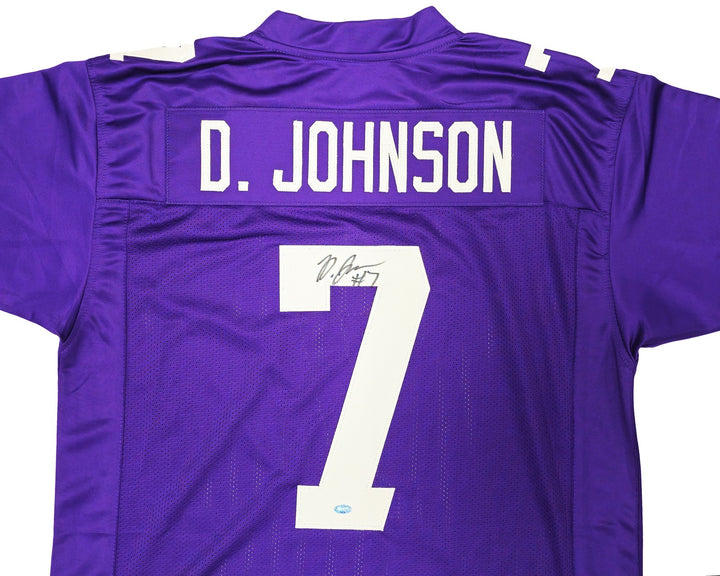 Washington Huskies Dillon Johnson Signed Purple Jersey MCS Holo