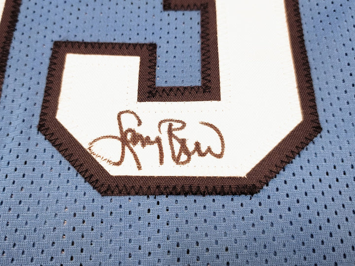 Indiana State Sycamores Larry Bird Autographed Signed Baby Blue Jersey Beckett