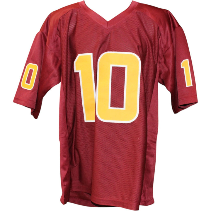 Sam Leavitt Autographed/Signed College Style Red XL Jersey Beckett Witness 51419