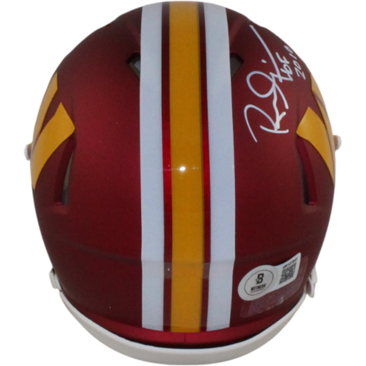 Russ Grimm Signed Washington Commanders 25 Alt Mini Helmet HOF Beckett WIT 54747