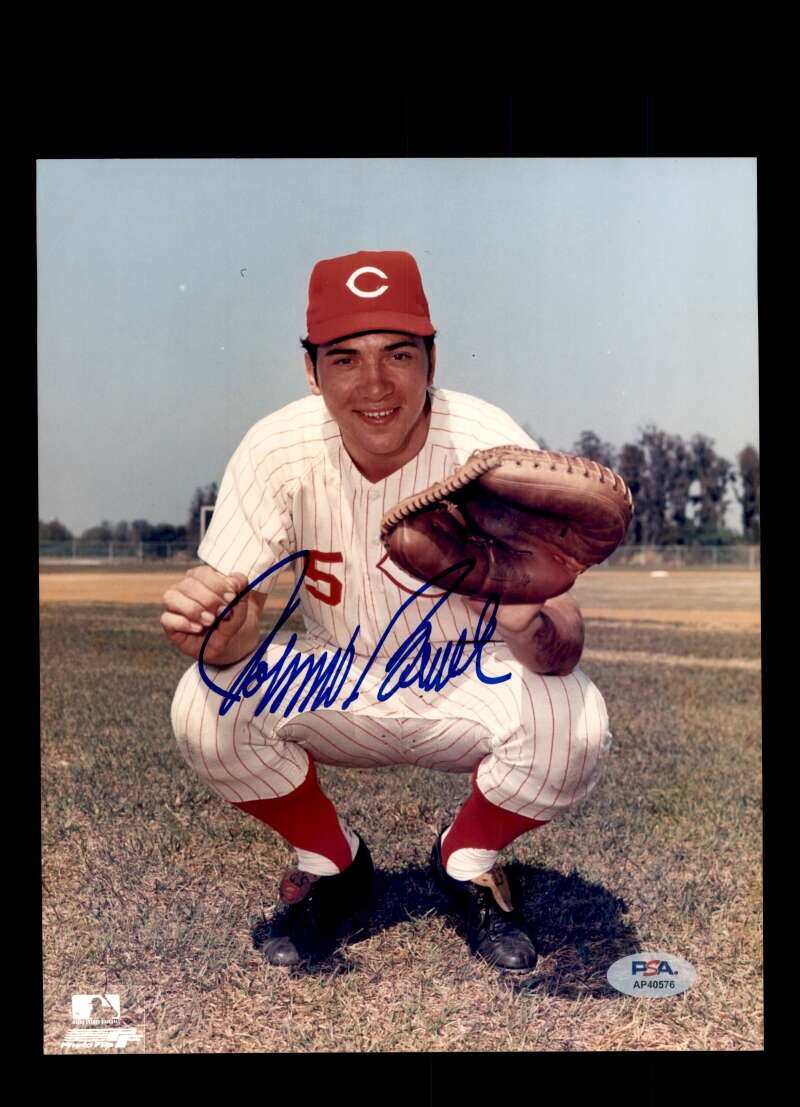 Johnny Bench PSA DNA Signed 8x10 Photo Autographed Reds