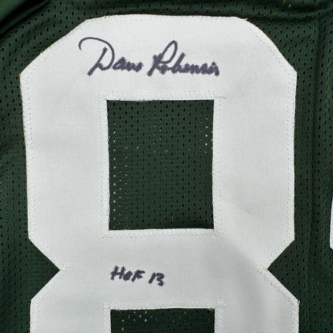 Autographed/Signed Dave Robinson HOF 13 Green Bay Green Jersey Beckett COA