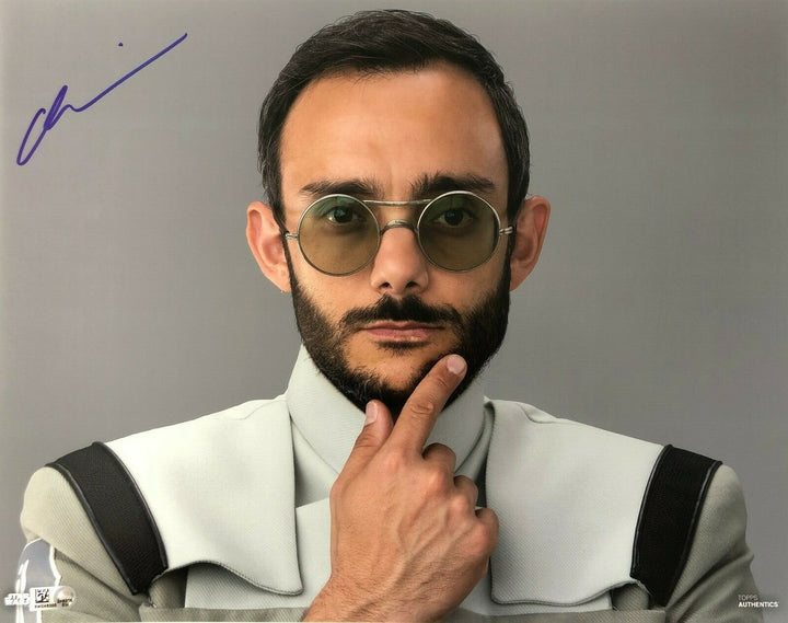 Omid Abtahi Signed Star Wars Mandalorian Pershing 11x14 Photo Topps COA Auto